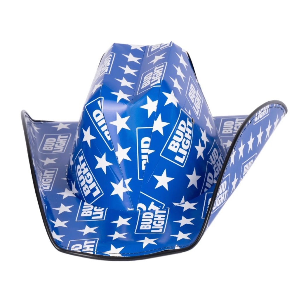 Bud Light Cowboy Hat Beer Box Cardboard - New With Tags. One Size Adult